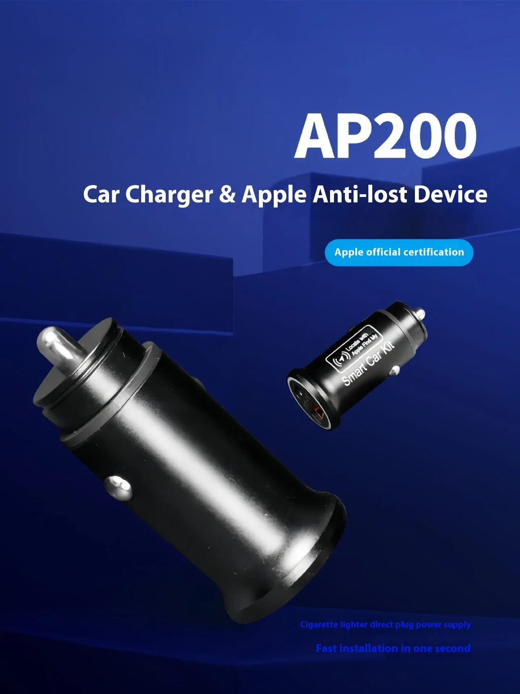 Black car charger GPS locator instrument with ABS construction for vehicle tracking