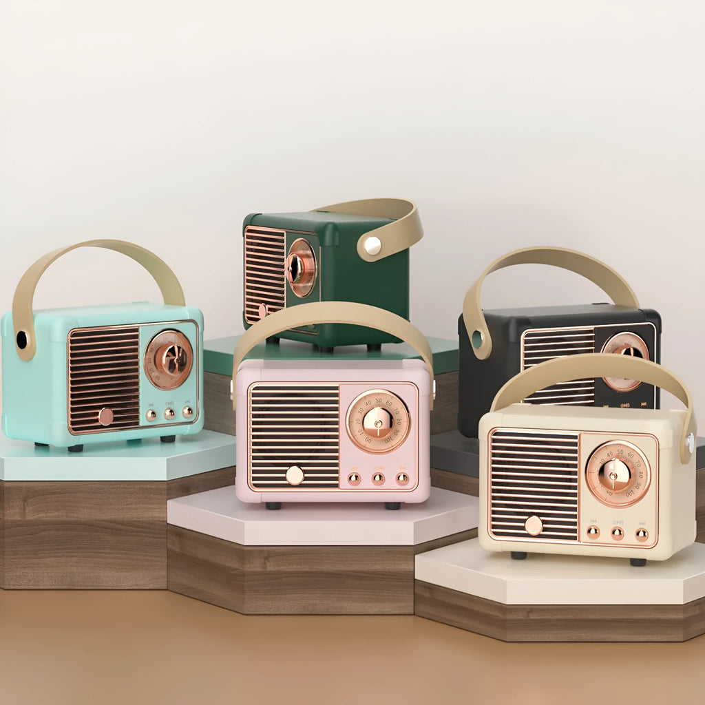 Mini portable Bluetooth card speaker, 70x110x50mm, white pink blue black green, USB charging