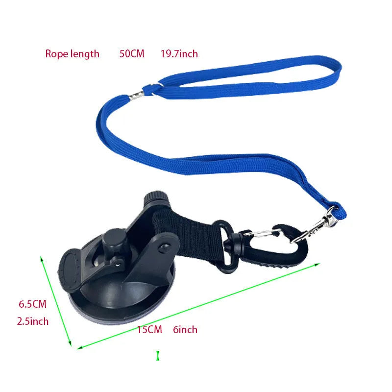 Pet bathing fixed artifact with suction cups, traction rope, and handcuffs for securing pets during washing