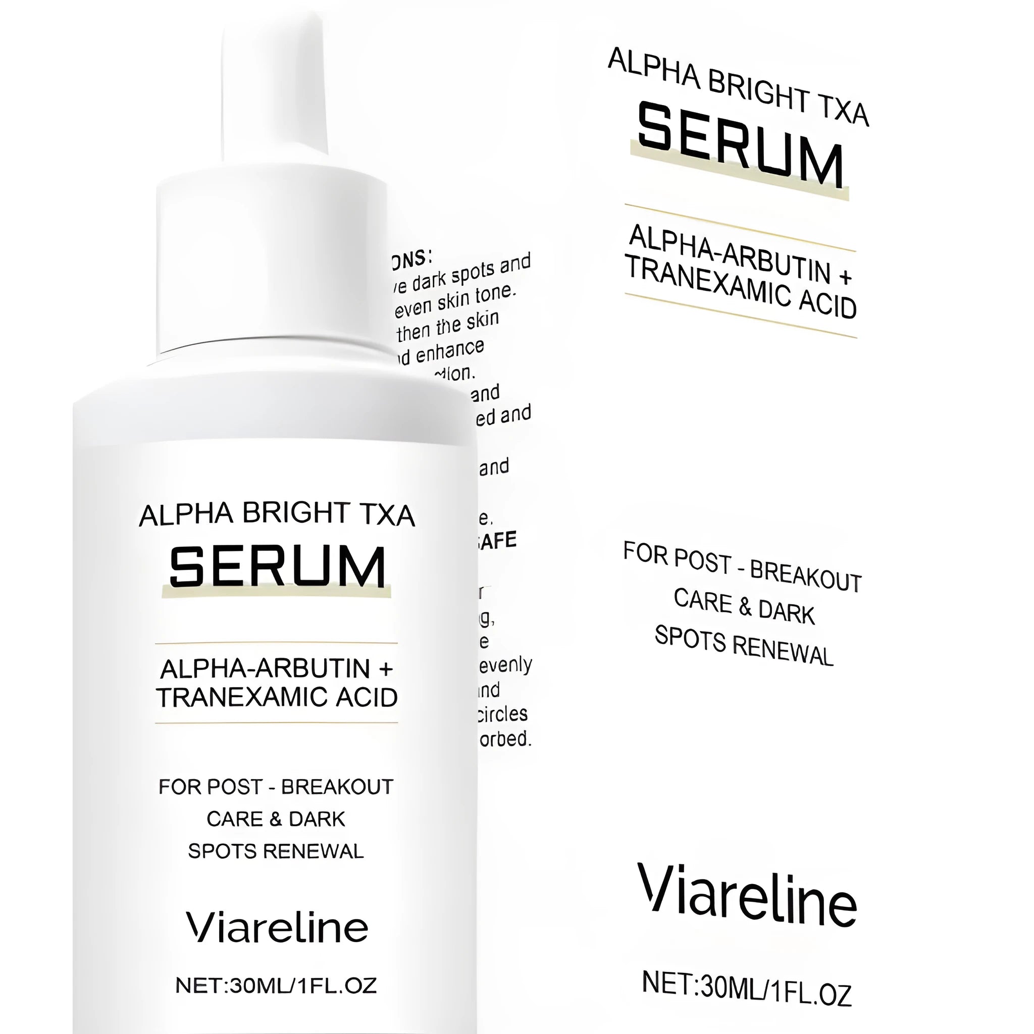 30ml bottle of acne removing liquid skincare treatment with dropper for targeted application.