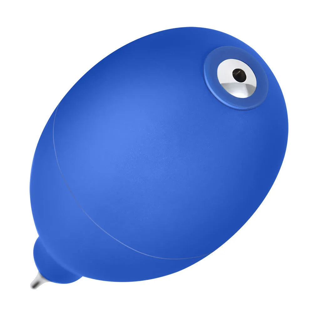 Blue rubber dust removal ball cleaning tool with 9.5cm length for camera and phone maintenance