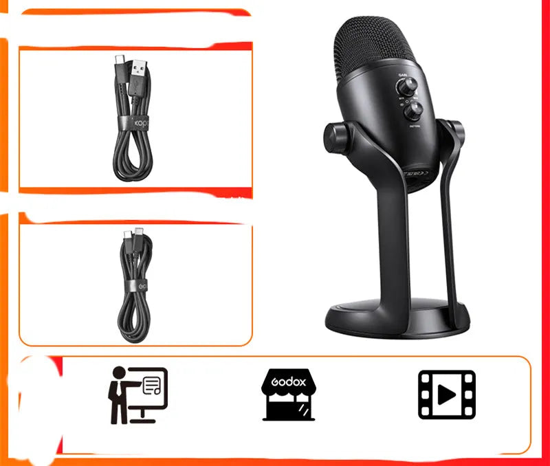 UMIC82 black wireless karaoke microphone with noise cancellation for smartphones and computers
