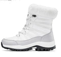 Women's winter mid boots in black with fleece lining and non-slip TPR sole, size 36-42