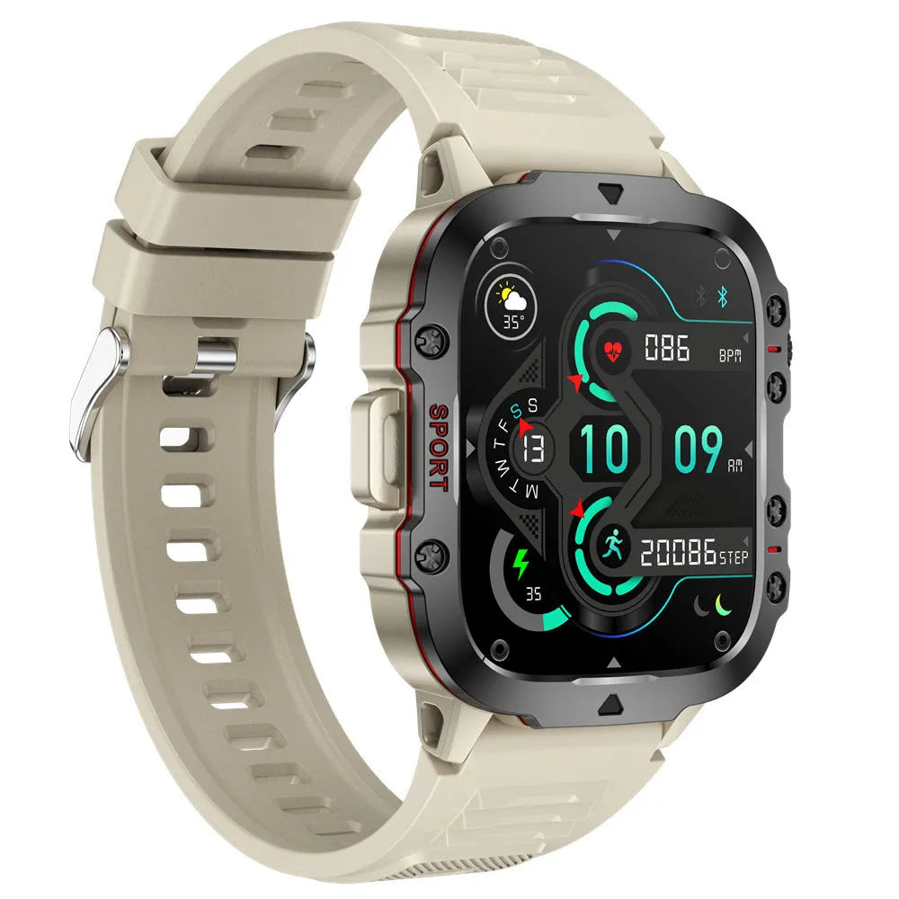 QX11 Smart Bluetooth Watch in black with zinc alloy case and TFT screen for health monitoring