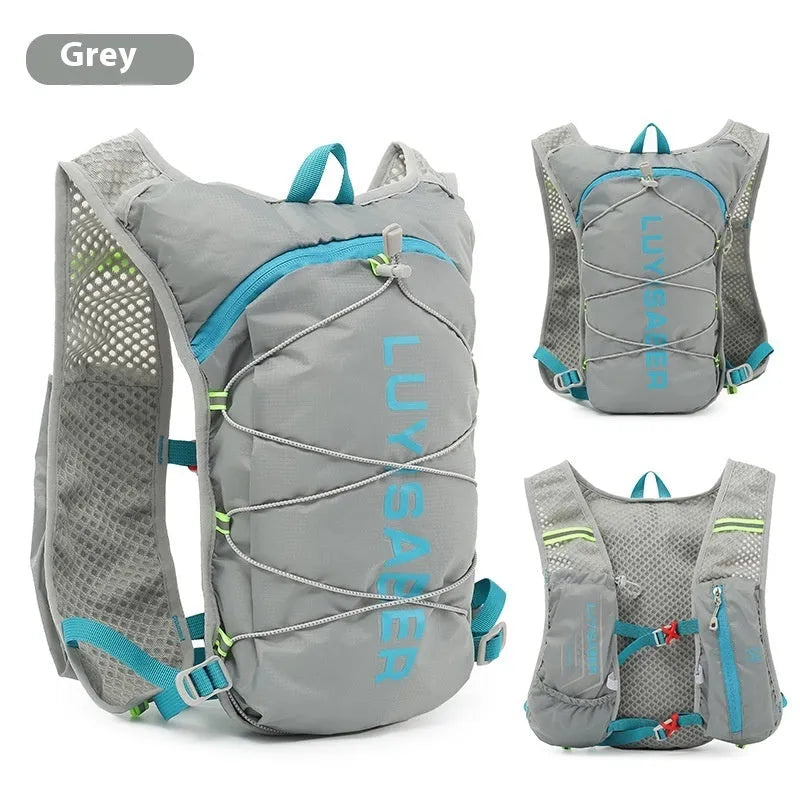 Nylon multifunctional running backpack with reflective elements in six colour options