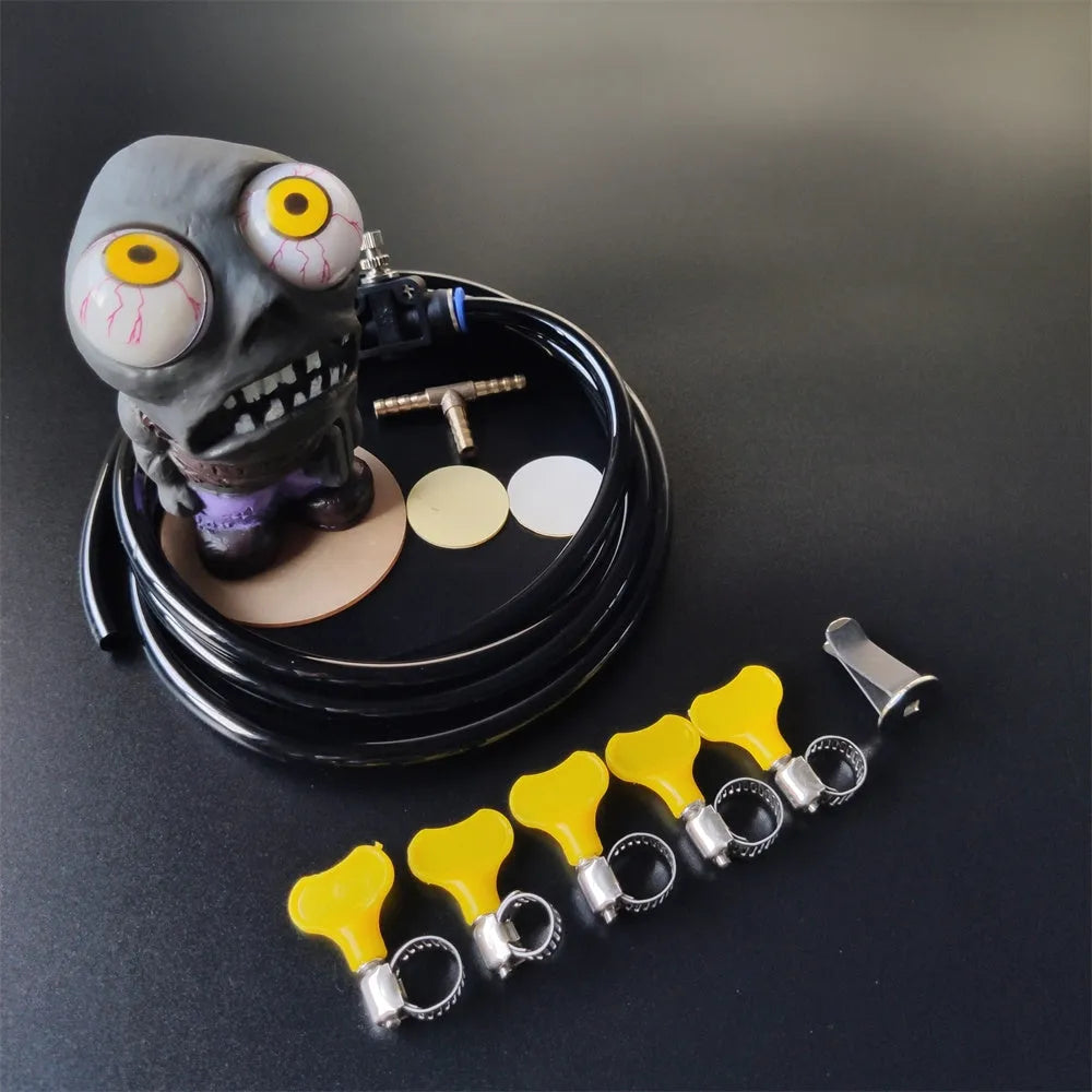 Car turbo explosive eye doll ornament with pressure valve and copper fittings for turbo systems
