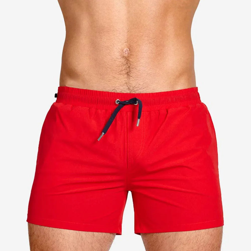 Mesh-lined quick-dry sports shorts in multiple colours on a white background