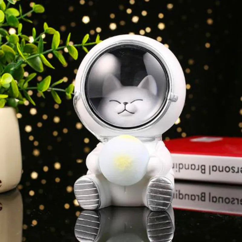 Animal-themed resin LED night light projecting starry sky pattern