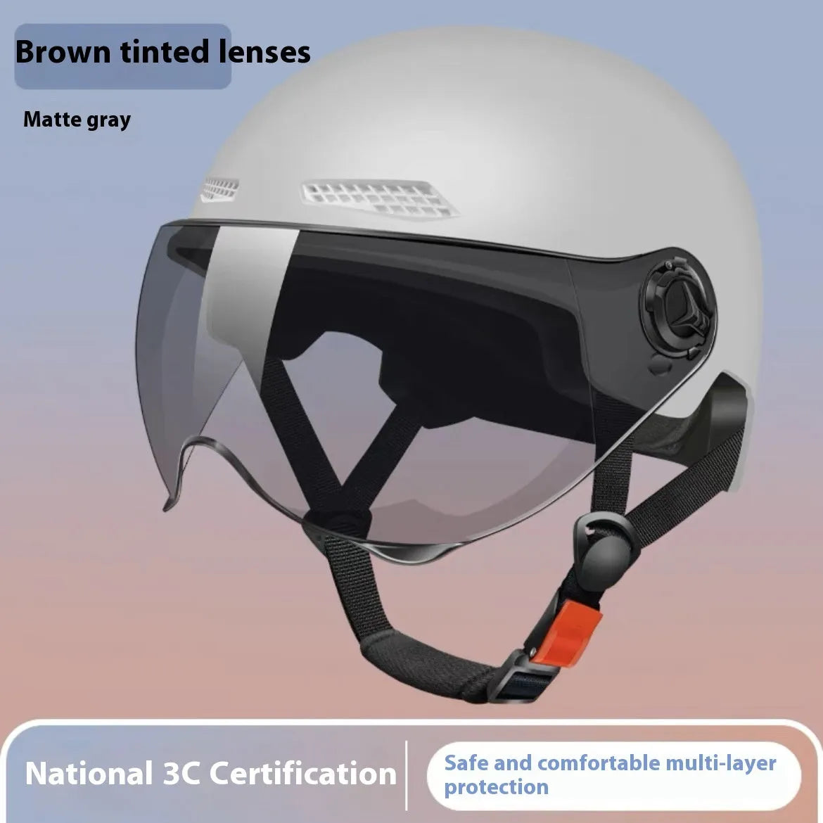3C certified polypropylene electric motorcycle helmet with sun protection visor in multiple colour options