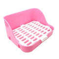 Large rabbit square toilet plastic litter tray 30cm x 22cm x 16cm in blue, pink, or yellow for cage use
