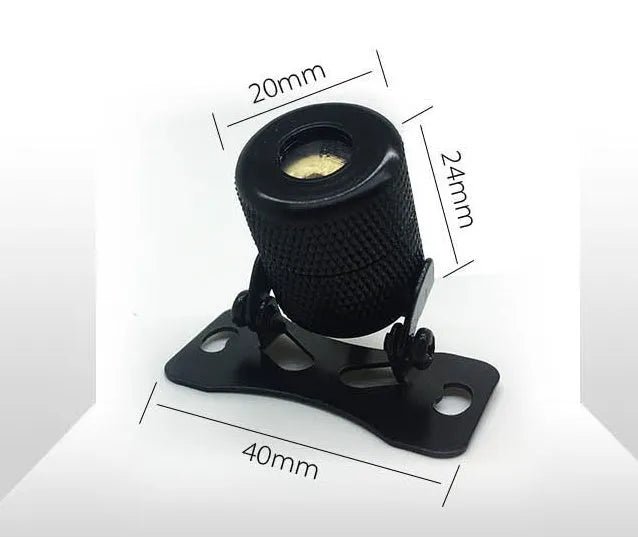 Aluminium laser fog lamp with adjustable mount showing 100MW laser projection for vehicle visibility enhancement