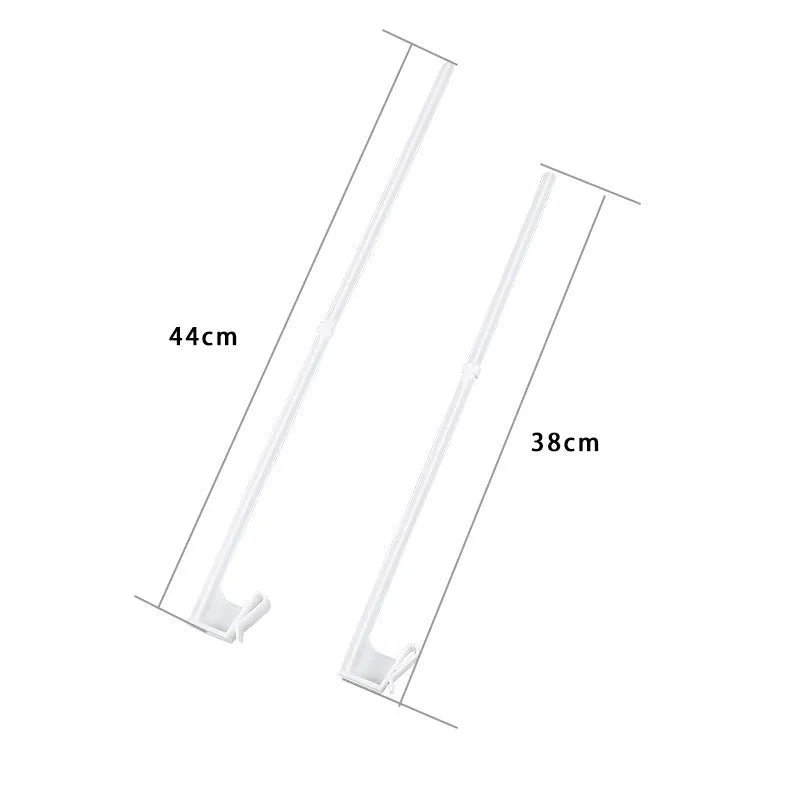 White PP plastic car window flag bracket set showing 10 poles with clip mechanism for vehicle flag display