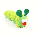 Green interactive plush cat toy pillow measuring 24x11x5cm with rechargeable electronic features