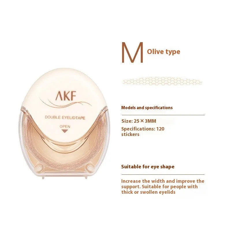 Double eyelid stickers roll with invisible traceless lace design for temporary eyelid enhancement