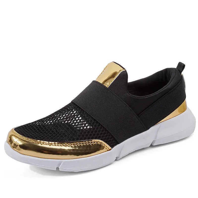 Women's lightweight sneakers with mesh inside, low tube height, and colour matching pattern in blue, black, grey
