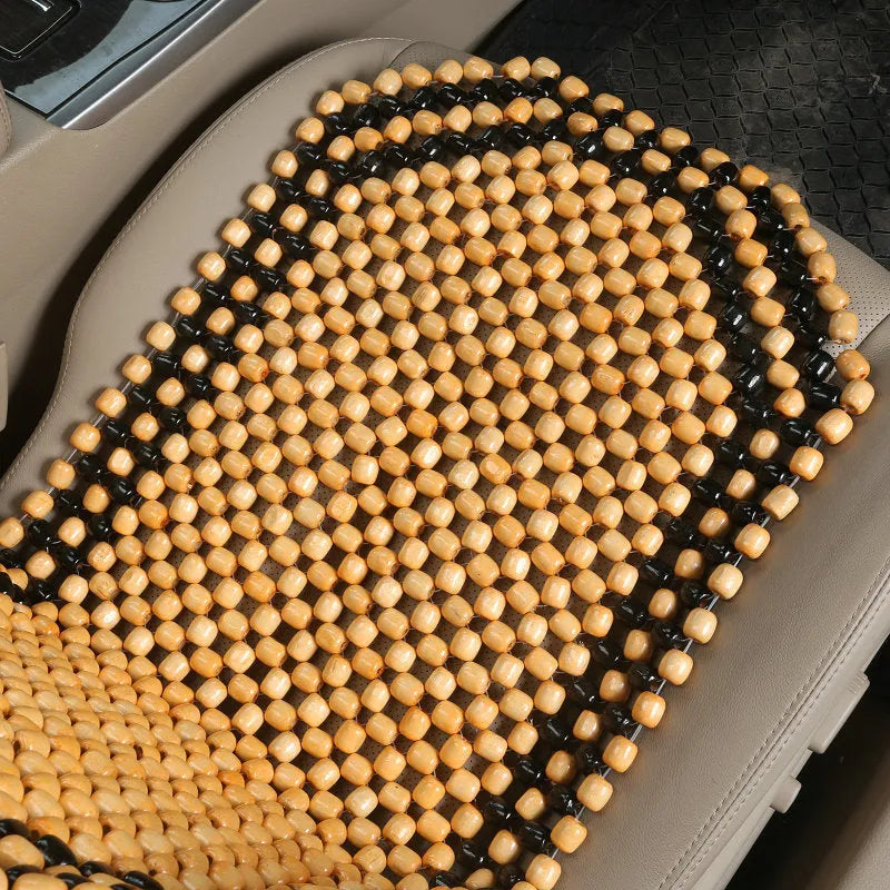Universal car seat cushion for summer ventilation in beige or black colours