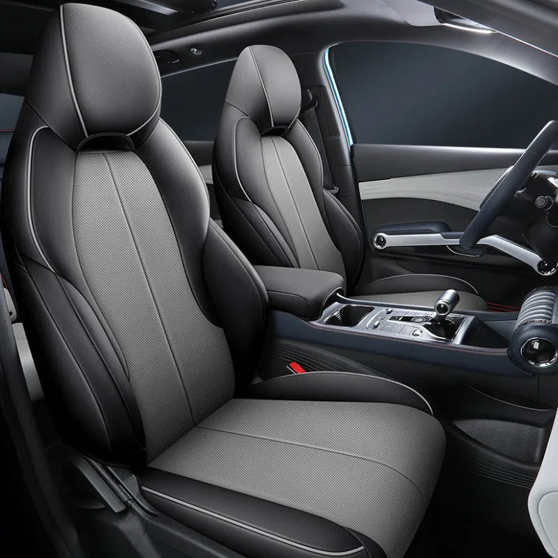 BYD Yuan PLUS car seat cushion cover measuring 70x55x18cm with back half and full pack configurations