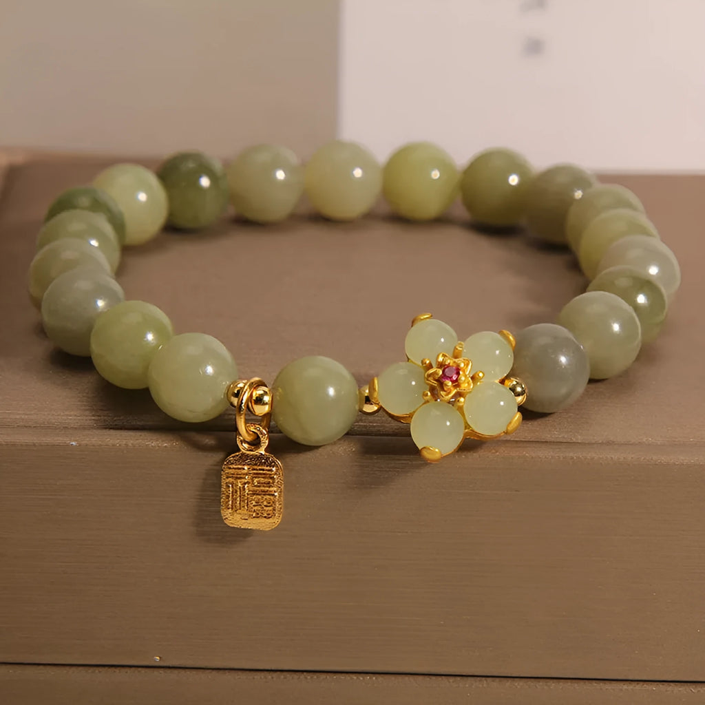 Women's grey jade coloured alloy bracelet with casual styling