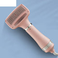 Colour options of a handheld pet hair dryer for dogs and cats on a table.