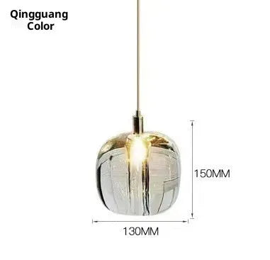 Postmodern crystal chandelier in Nordic style, available in small or large and amber, clear light, or smoky gray, 220V