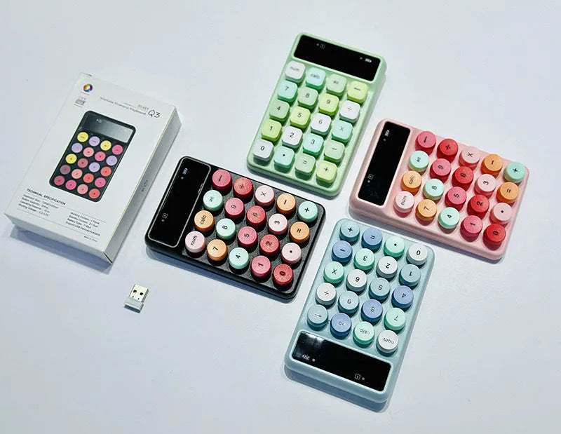 Wireless mini keyboard in Macaron colours with ABS plastic construction