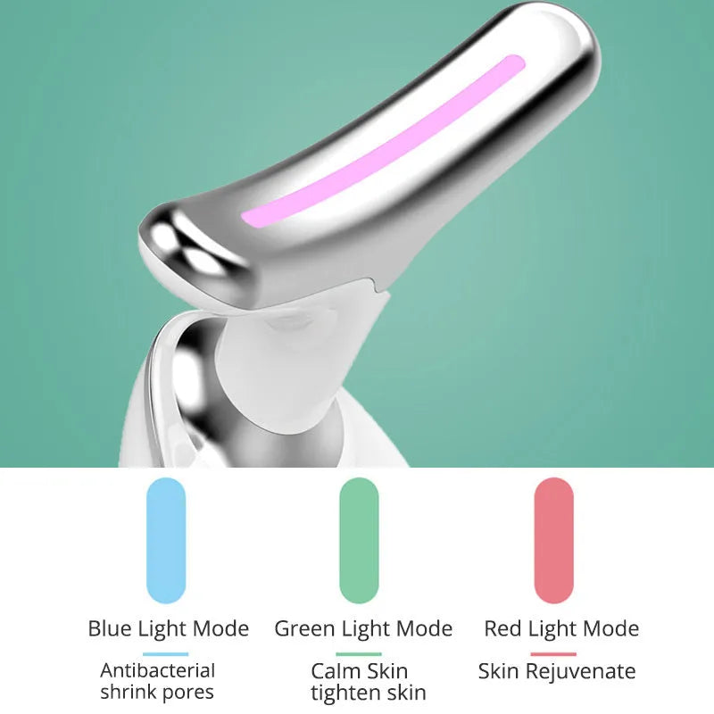 EMS thermal neck lifting massager with LED lights and microcurrent technology for skin tightening