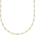 Ladies' geometric crystal necklace with adjustable 41-50cm chain and glass pendant