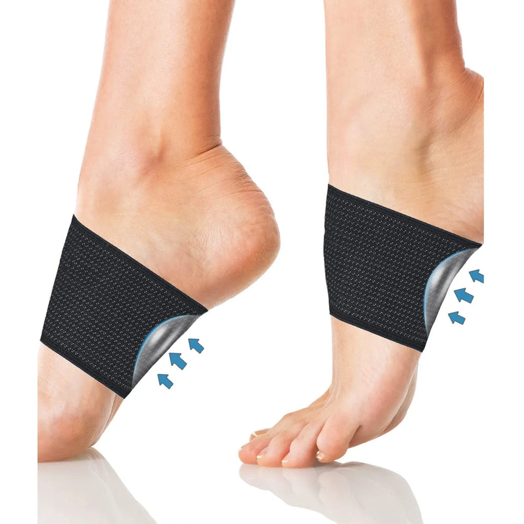 Elastic arch support foot bandage with heart pad design, adjustable compression for foot alignment