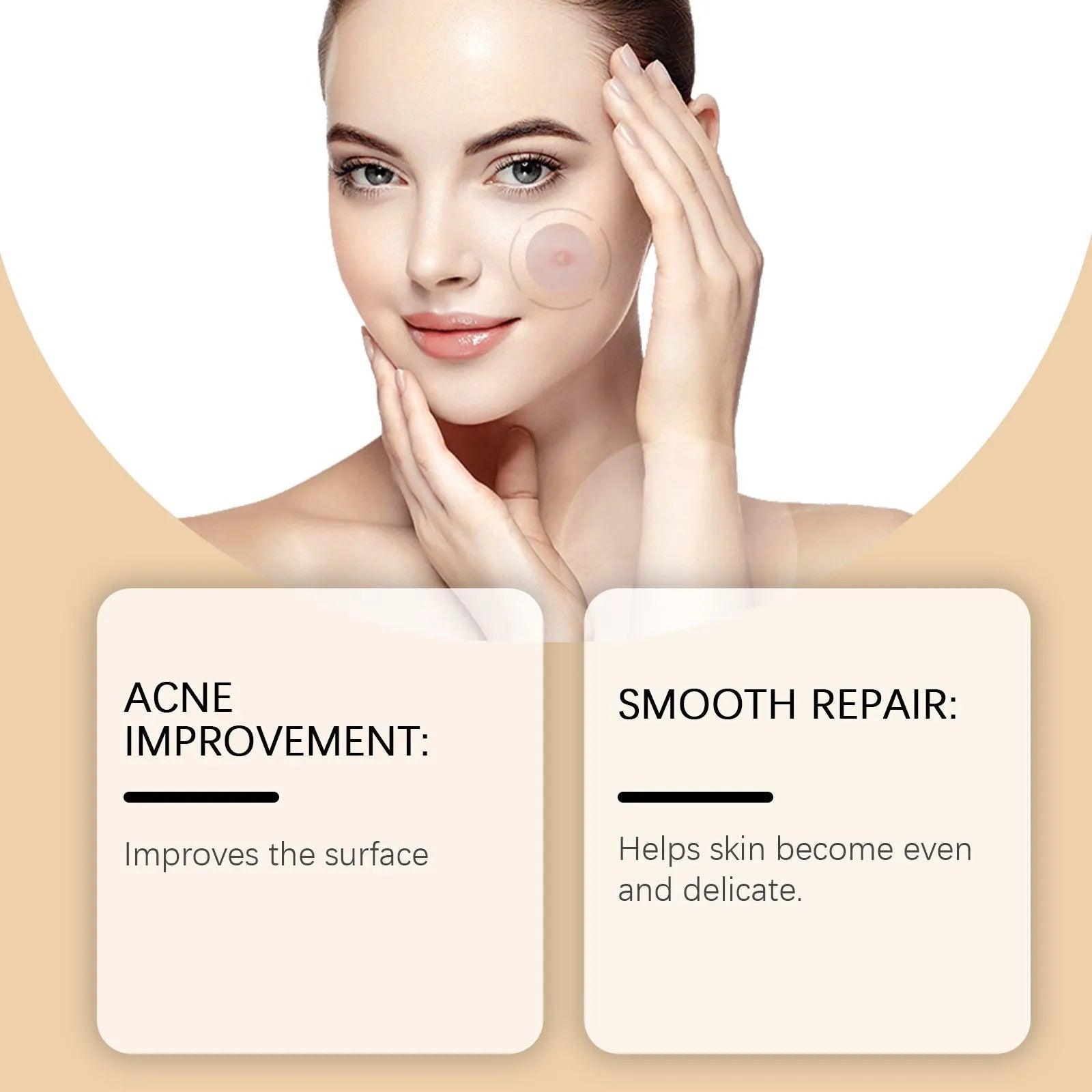 Transparent hydrocolloid acne patches with tea tree oil and centella extract, 10mm diameter