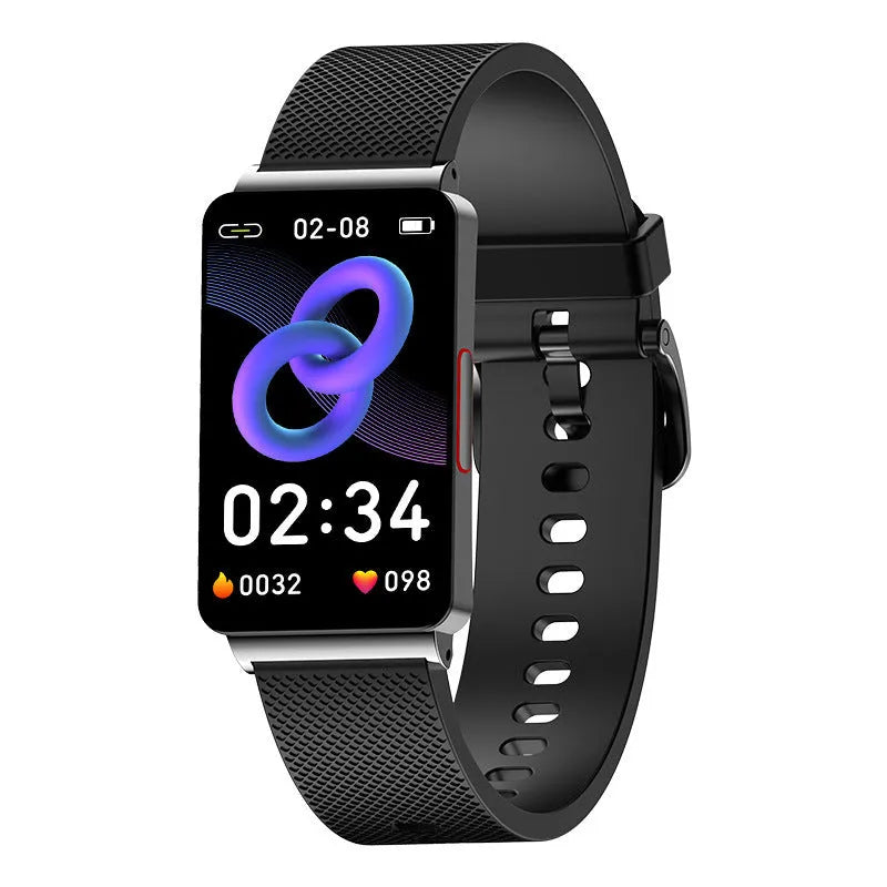 Blood Glucose EP08 Smart Bracelet in black, gold, or silver with 1.3-inch touchscreen and TPU strap