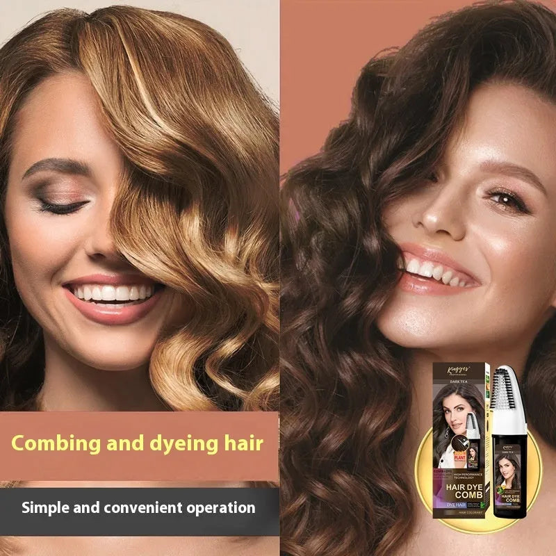 Black Wine Red Brown Easy Coloring Comb hair dye with 200ml bottle and comb applicator for even colour distribution