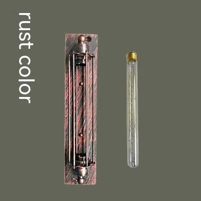 Industrial retro flute wall lamp in iron construction with 110mm x 470mm dimensions and 220V voltage