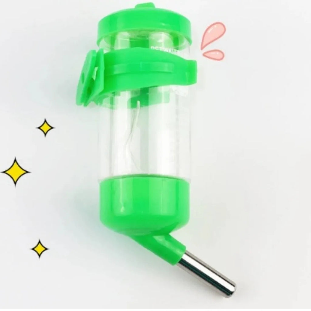 Green ball kettle leak-proof pet water feeder with a 250ml capacity bottle.