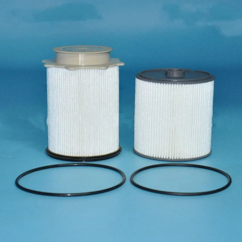 RAM truck fuel filter kit with white housing showing filter element and sealing components