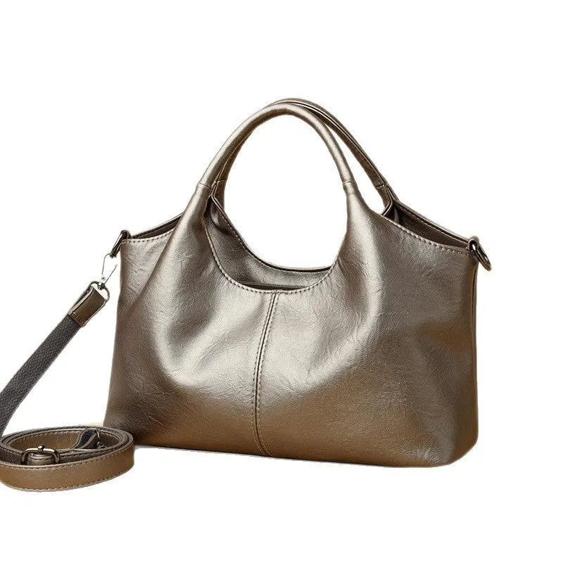 Women's genuine leather cross-body bag in multiple colours with large capacity