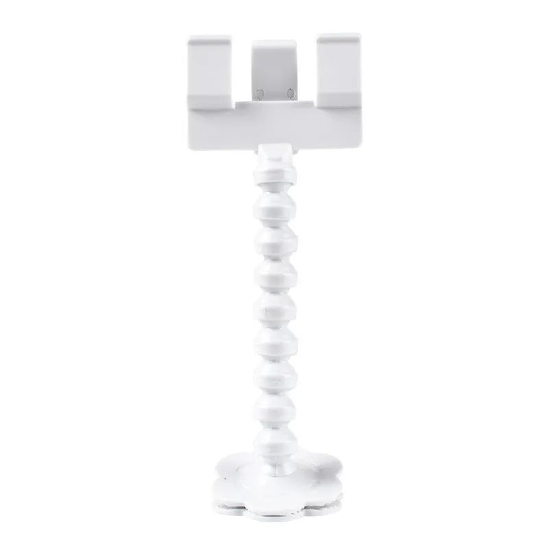 Black pet photography tool with rotating clip and snack holder for mobile phone cameras