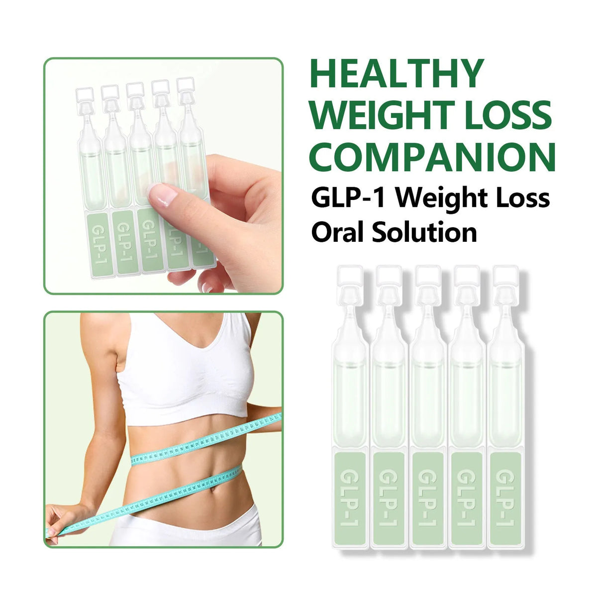 Box of abdomen slimming care drops with five pieces for lifting and firming body shaping applications