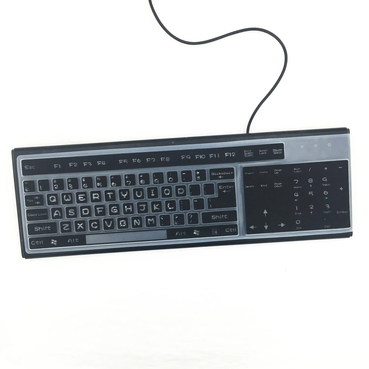 Transparent silicone keyboard dust film for laptop, universal fit, 110x268mm to 368x132mm sizes