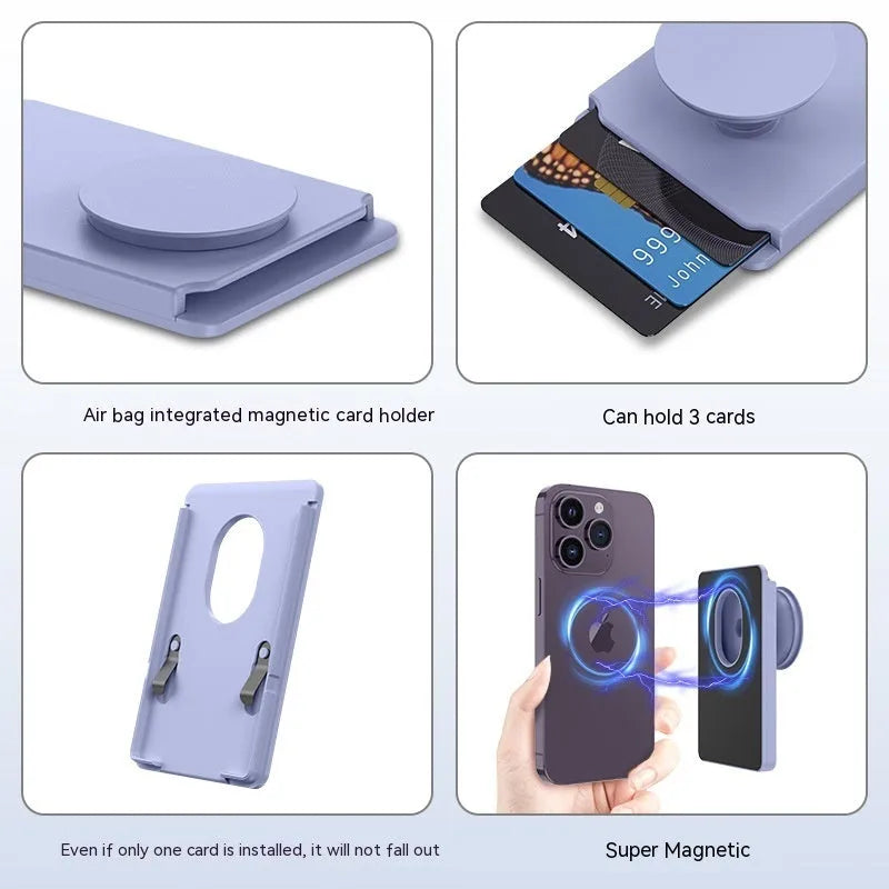 Minimalist magnetic phone holder for iPhone in five office-friendly colours