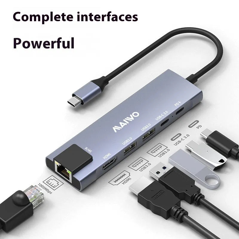 Steam Deck docking station with aluminium alloy shell, 15cm cable, HDMI and Ethernet ports