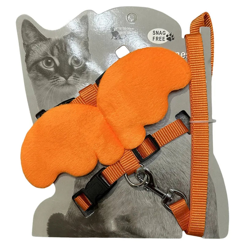 Purple pet chest strap with hand holding rope lead for a small dog or cat under 6kg.