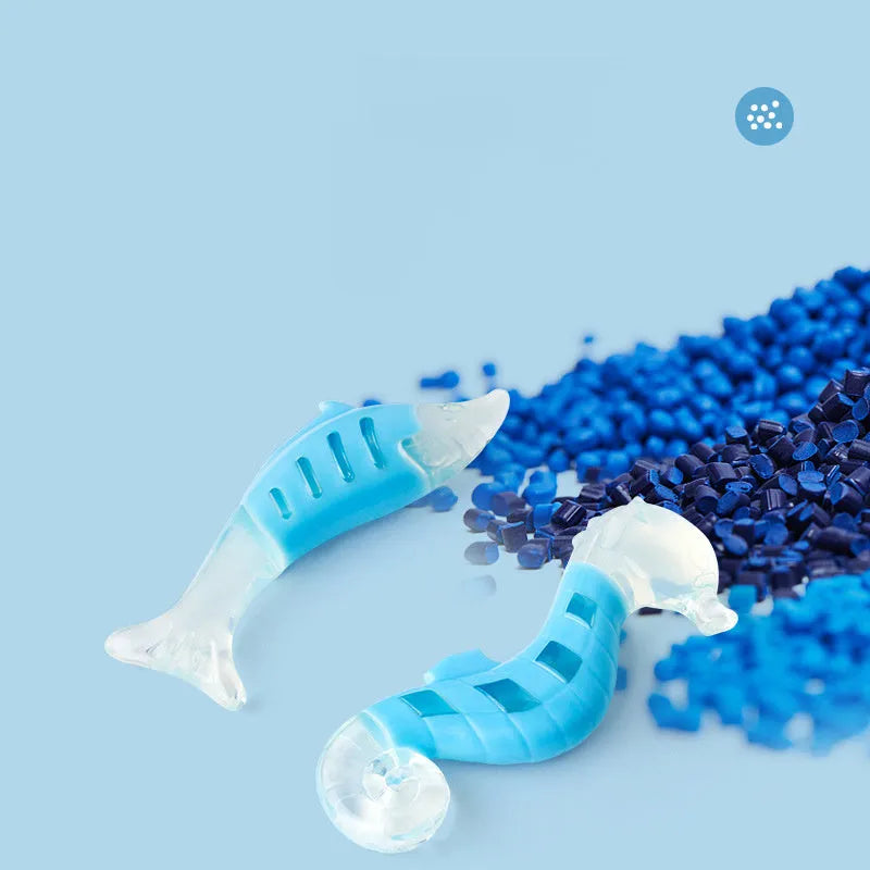 PU nylon dog chew toys in seahorse and tuna fish designs for puppy teething