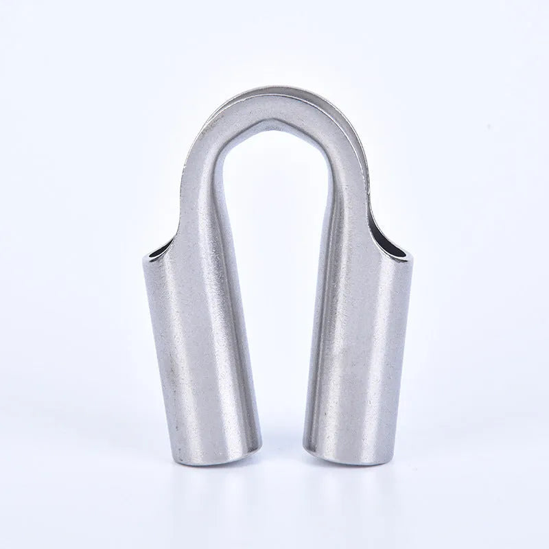 Stainless steel tubular chicken heart ring round sleeve ring set showing multiple sizes from M4 to M35