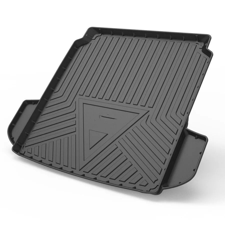 Black carbon fibre pattern TPE car boot liner for vehicle trunk protection