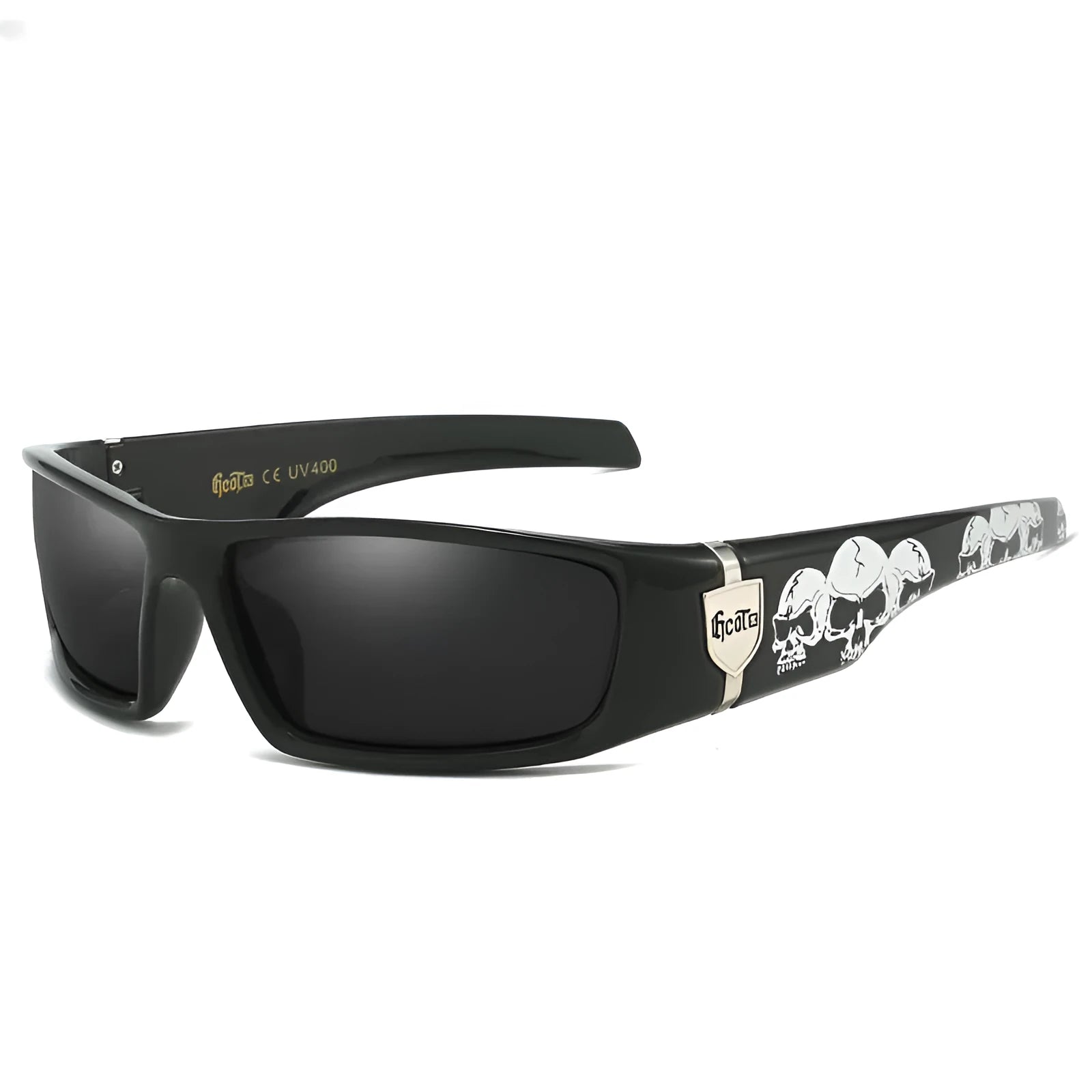 Bandit style polarised sunglasses with PC lenses in hip hop fashion design