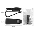 Black plastic car clip for sunshades, holding glasses and tickets, 6.5cm long