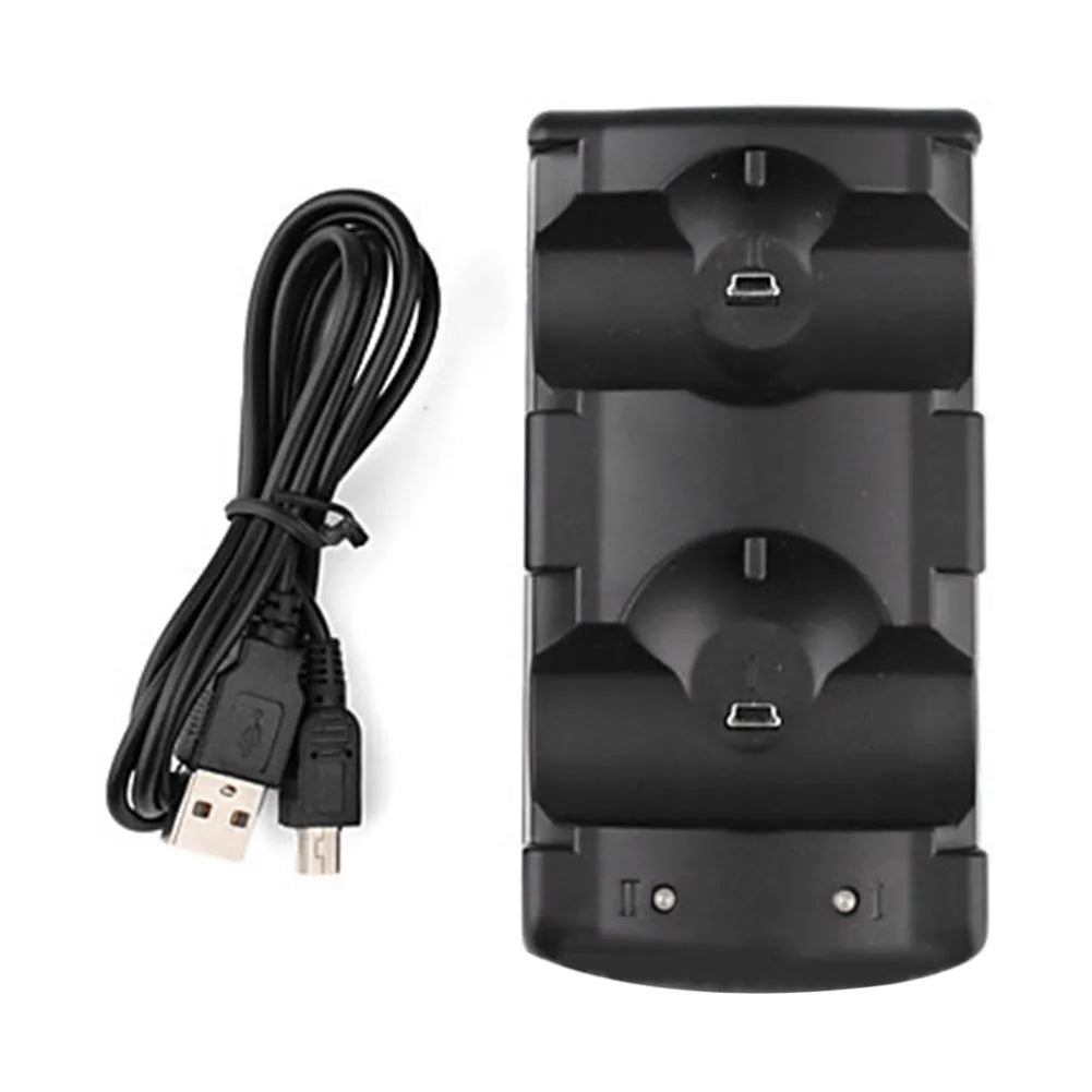Black PS3 two-in-one USB charging stand for original controllers