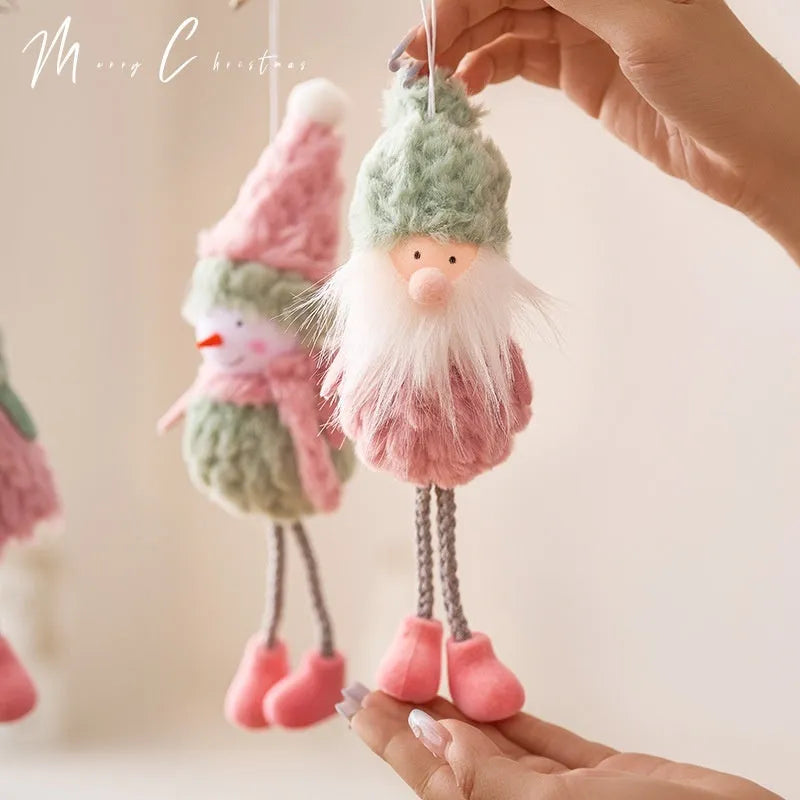 European style Christmas tree pendant in Santa or snowman design, one of six colour options