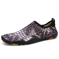 Beach wading shoes showing Lycra elastic fabric upper and EVA midsole in camouflage colour option