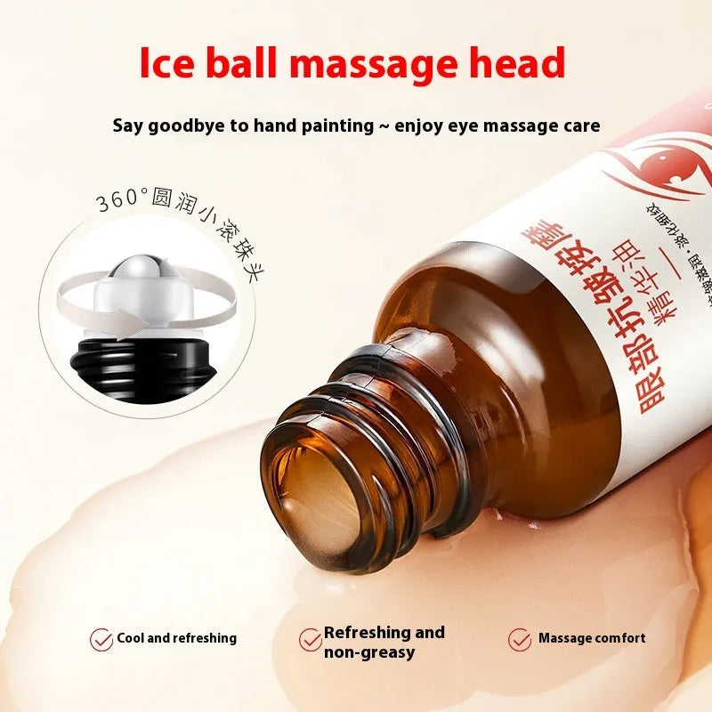 Red packaged anti-wrinkle eye massage essence oil with 20g content for hydrating and firming